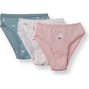 Hellobaby Kız Bebek 3lü Külot Elastanlı Süprem