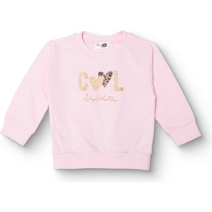 Hellobaby Kız Bebek Sweatshirt Şardonlu Iki Iplik Bisiklet Yaka Uzun Kol