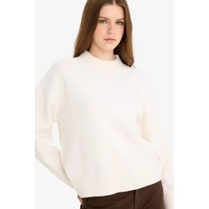 Oversize Geniş Kalıp Bisiklet Yaka Triko Kazak R6044AZ25WN