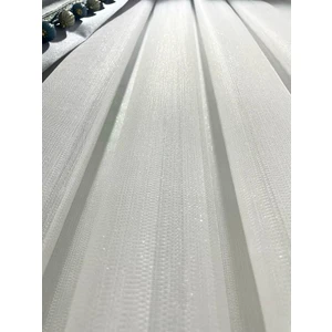 Simli Bambu Şantuklu Sık Pile 1/3 Ütü Istemez Ağır Gramajlı Tül Perde Her Odaya Uygundur