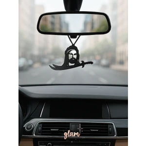 Araba Dikiz Aynası Süsü, Hz. Ali Zülfikar Araç Dekor, Pla Materyal