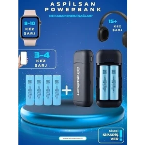 Powerbank + 4 Adet A28 Pil