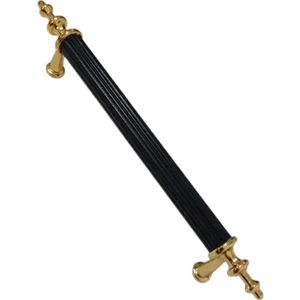 Ars-Taş Elif Kulp ( 9.6 cm ) Metal Vidalı. Dolap,şifonyer,ünite,komidin,mutfak Dolabı,vestiyer Siyah-Altın