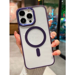 Iphone 14 Pro Uyumlu Magsafe Kılıf Metal Kamera Metal Tuşlu Kapak