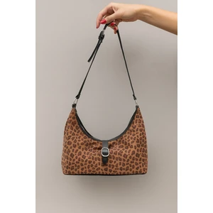Bolanga Süet Vintage Omuz Çantası Leopar