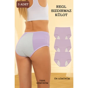 3'lü Regl Külodu Yüksek Bel Sızdırmaz Çok Katmanlı Süper Emici Yıkanabilir ve Konforlu