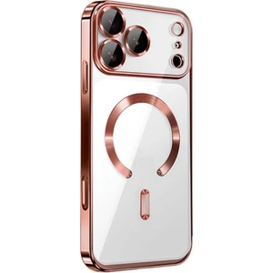 Apple iPhone 17 Pro Için Magsafe ile Uyumlu Kılıf Kamera Lensli Korumalı Şeffaf Silikon Kapak