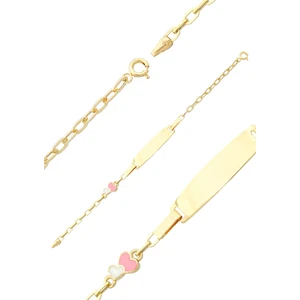 Kalp Mineli Çocuk Künye Bileklik