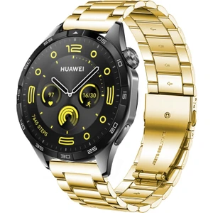 Watch Gt3/gt4/gt5/gt6 ve Pro Serileri Uyumlu 22MM Klasik Paslanmaz Çelik Metal Akıllı Saat Kordonu - 46MM Modeller Için Premium Bracelet Tarzı