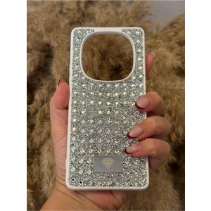 Xiaomi Redmi Note 14 Pro Plus Uyumlu Kamera Koruma Çıkıntılı Parlak Taşlı Şık Görünümlü Lüx Kapak