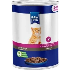 Paw Paw Tavuklu Yavru Kedi Konservesi 400GR.