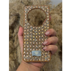 Xiaomi Redmi 14C Uyumlu Kılıf Kamera Koruma Çıkıntılı Parlak Taşlı Şık Görünümlü Lüx Kapak