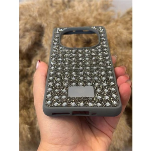 Xiaomi Redmi Note 14 Pro Uyumlu Kılıf Kamera Koruma Çıkıntılı Parlak Taşlı Şık Görünümlü Lüx Kapak