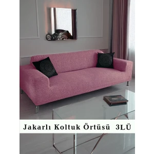 Jakarlı Koltuk Kanepe  Chester Örtüsü Koltuk Kılıfı 3 Kişilik Bir Adet
