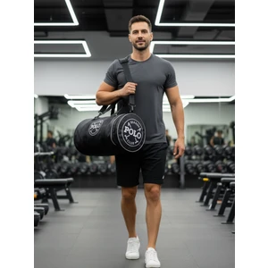 Unisex Silindir Spor Seyahat ve Fitness Çantası 2 Bölmeli