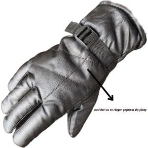 Içi Yünlü Su ve Rüzgar Geçrimez Kışlık Motorcu Eldiveni
