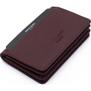 Pierre Cardin Bordo Unisex Deri Kartlık 0188B6D