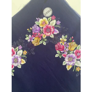 Çiçekli Desen Oyalık Pamuk Yazma