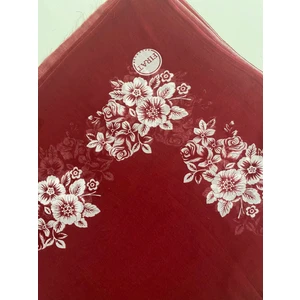 Çiçekli Desen Oyalık Pamuk Yazma