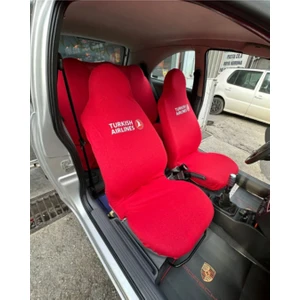 Üniversal Her Araca Uyumlu Thy Kırmızı Servis Kılıfı Ön Arka Takım