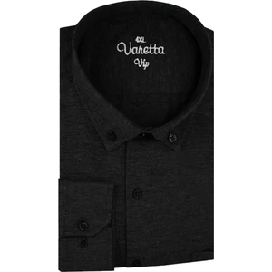 Büyük Beden Erkek Siyah Kışlık Yünlü Gömlek – Cepli Geniş Kesim Flanel Model