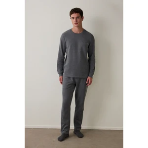 Antrasit Antra Erkek Relax Uzun Kollu Pijama Takımı
