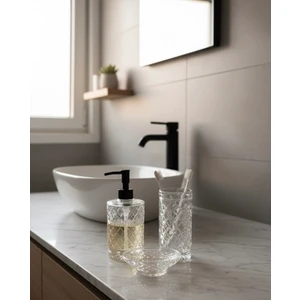 Banyo Sıvı Sabunluk Cam Seti 3’lü