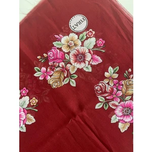 Çiçekli Desen Oyalık Pamuk Yazma