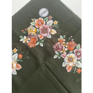 Çiçekli Desen Oyalık Pamuk Yazma