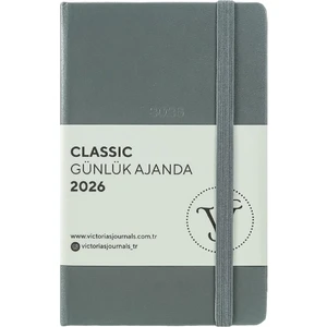 Victoria's Journals Classic 2026 Günlük Ajanda A6 (9x14 cm) Sert Kapak Ivory 70gr.