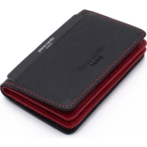 Pierre Cardin Siyah/kırmızı Unisex Deri Kartlık 0188S2K