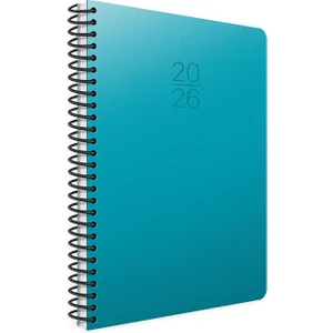 2026 Spiralli Haftalık Ajanda 20X28 cm 422-SEK Turkuaz