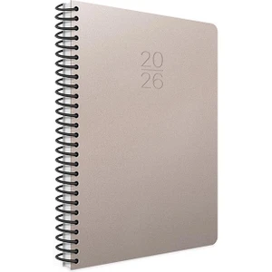 2026 Spiralli Haftalık Ajanda 20X28 cm 422-SEK Gri