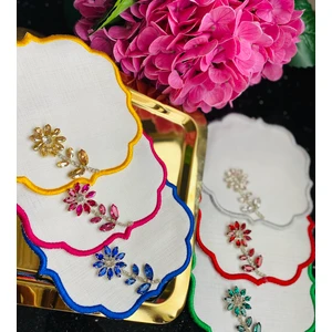 Sunum Peçete,kahve Yanı Sunum Peçete ,lükstaşlı Kokteyl Peçete 6 Adet