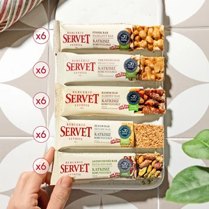Bercekız Servet Şekerleme Servet Şeker İlavesiz Krokan Bar Karışık Paket 600 gr (30 x 20 gr)