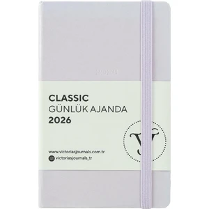 Victoria's Journals Classic 2026 Günlük Ajanda A6 (9x14 cm) Sert Kapak Ivory 70gr.
