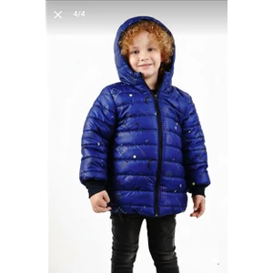 Erkek Çocuk Su ve Rüzgar Geçirmez Dijital Baskılı Içi Wersoftlu Kapşonlu Mont