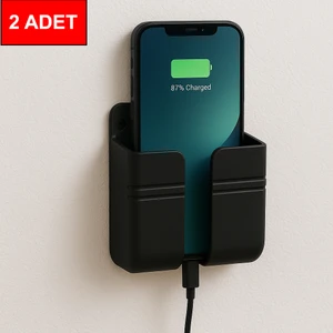 2 Adet Güçlü Yapışkanlı Çok Amaçlı Telefon, Kumanda Tutacağı Telefon ve Kumanda Standı