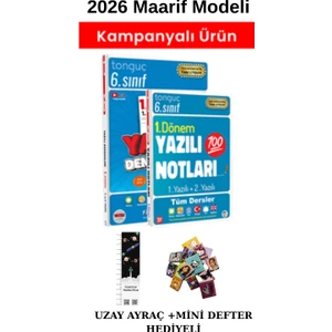 Tonguç 6. Sınıf 1. Dönem Yazılı Notları ve Yazılı Denemesi Süper Ikili (Uzay A.+Mini DEFTER)2026