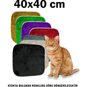 Kulübe Içi Peluş Pofuduk Kedi Halısı 40X40 cm Yumoş ( Kedi Evi - Kulübeleri Boyutlarına Özel )