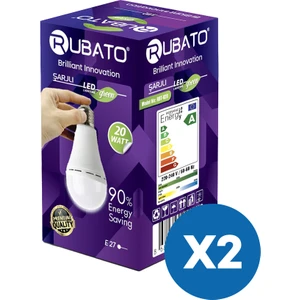 Şarjlı 20W LED Ampul (2'li Paket)