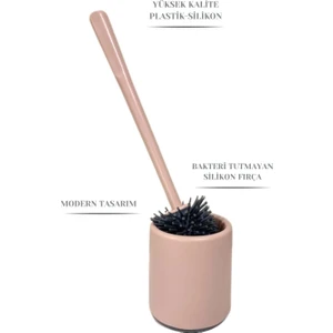 Silikon Klozet Fırçası Wc Tuvalet Banyo Fırça Seti , Oval