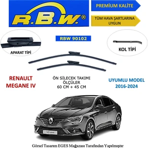 Renault Megane 4 (2016-2024) Ön Silecek Süpürgesi 600MM + 450MM