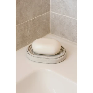 Modern, Şık Hazneli Sabunluk ve Süngerlik - Mermer Beyazı - 12,5cm