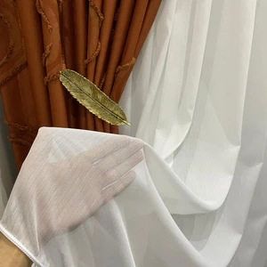 Taçsoft Bambu Ağır Gramajlı Şantuklu 1/3 Kat Sık Pileli Tül Perde Her Odaya Uygun Ütü Istemeyen