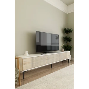 TSA1803BT- Corsa Tv Stand, Tv Sehpası 180CM Beyaz- Traverten