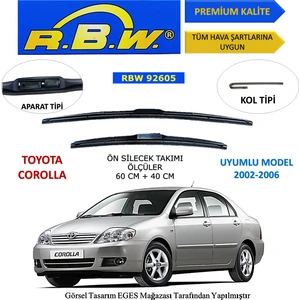 Toyota Corolla (2002-2006) Ön Silecek Süpürgesi 600MM + 400MM