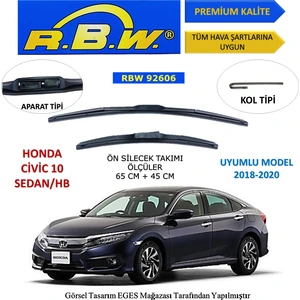 Honda Civic 10 Sedan/hb (2018-2020) Ön Silecek Süpürgesi 650MM + 450MM