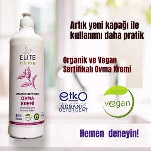 The Elite Home Organik ve Vegan Sertifikalı Ovma Kremi Kokusuz 900 gr