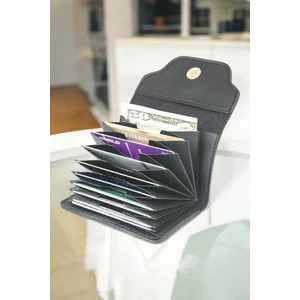 Yıkama Deri Mini Akordiyon Kartlık LD217